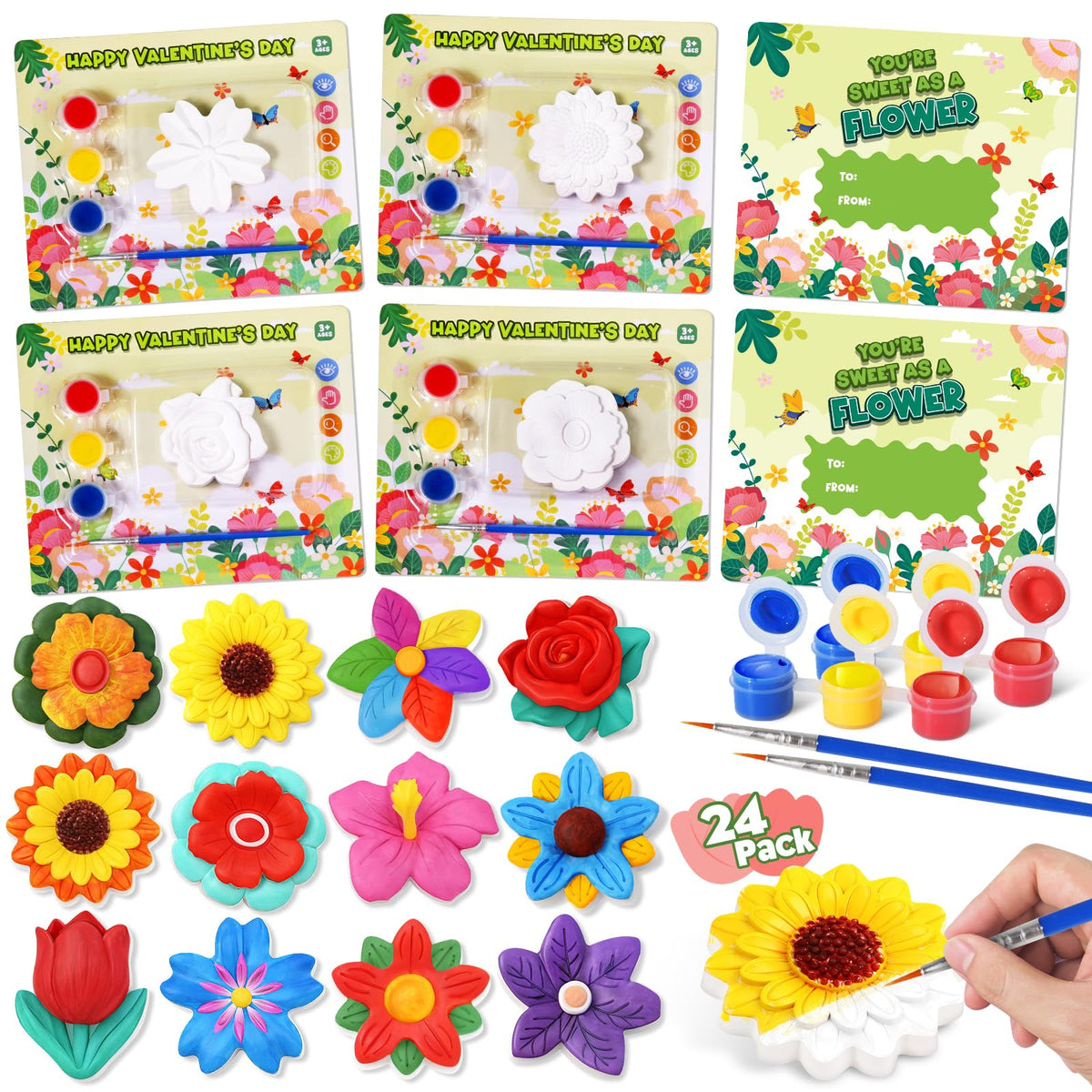 Letapapa Flower plaster card front design for classroom exchanges