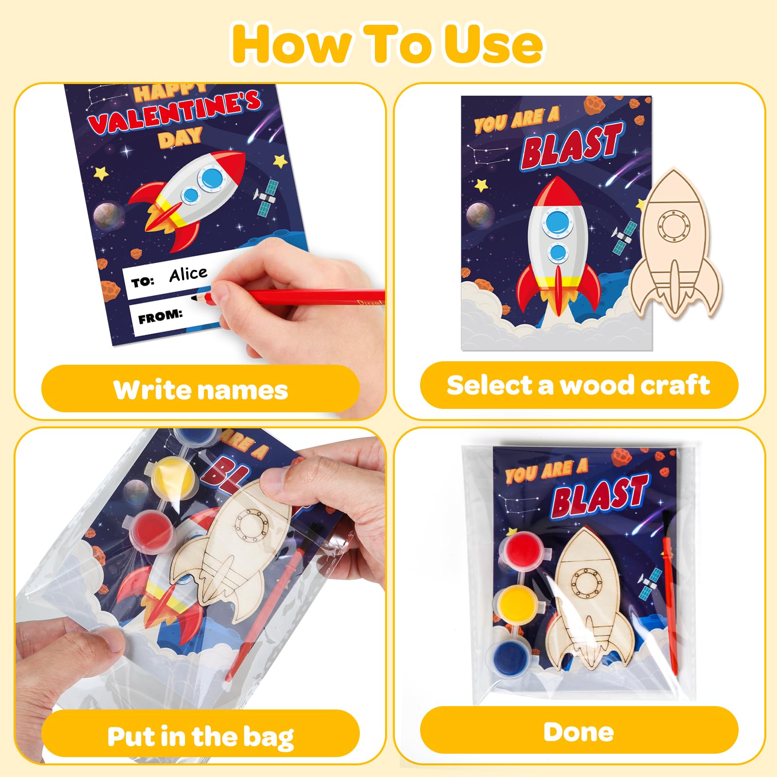 Space themed crafts make great party favors and classroom exchanges.