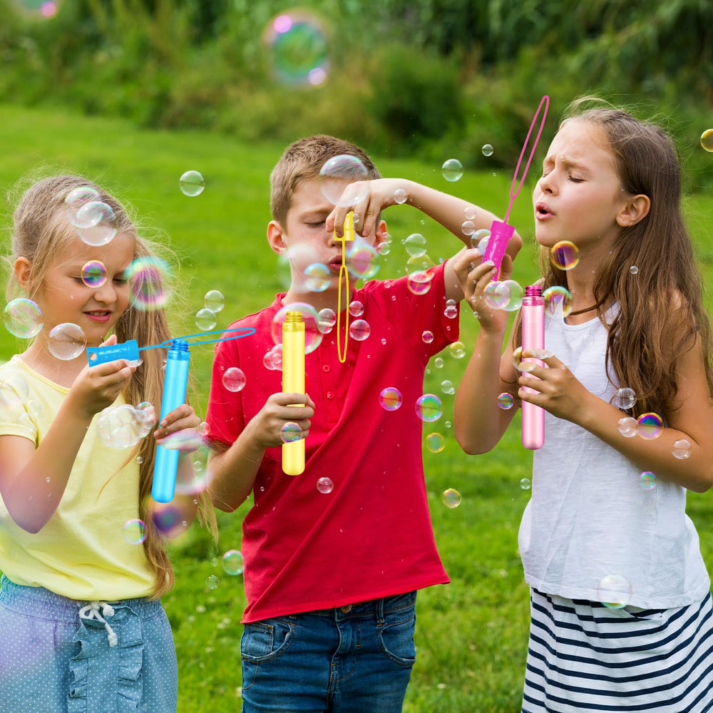 Letapapa wedding and birthday party bubble wands add playful decor.