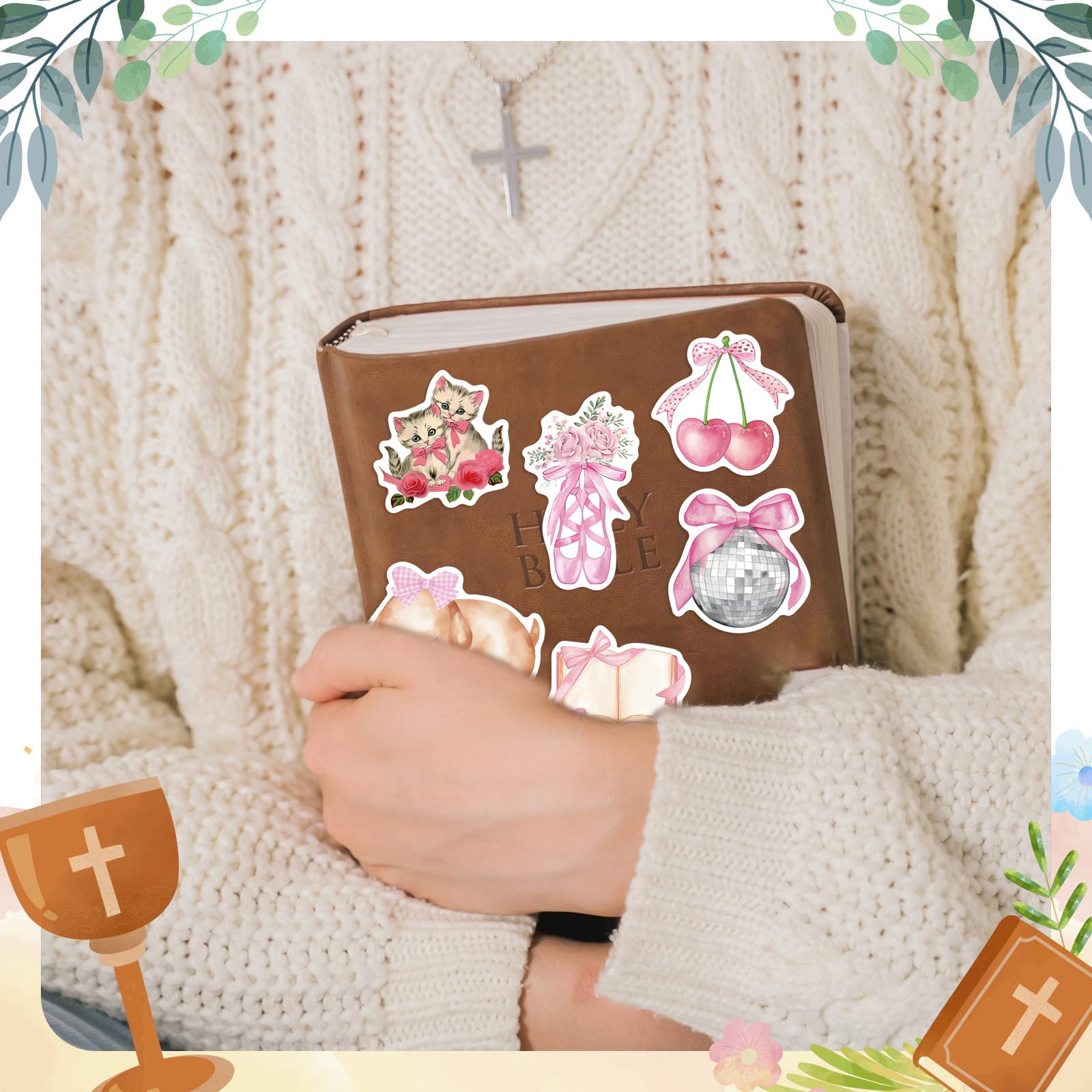 Letiezhi Coquette pink decals on a phone case for personalization