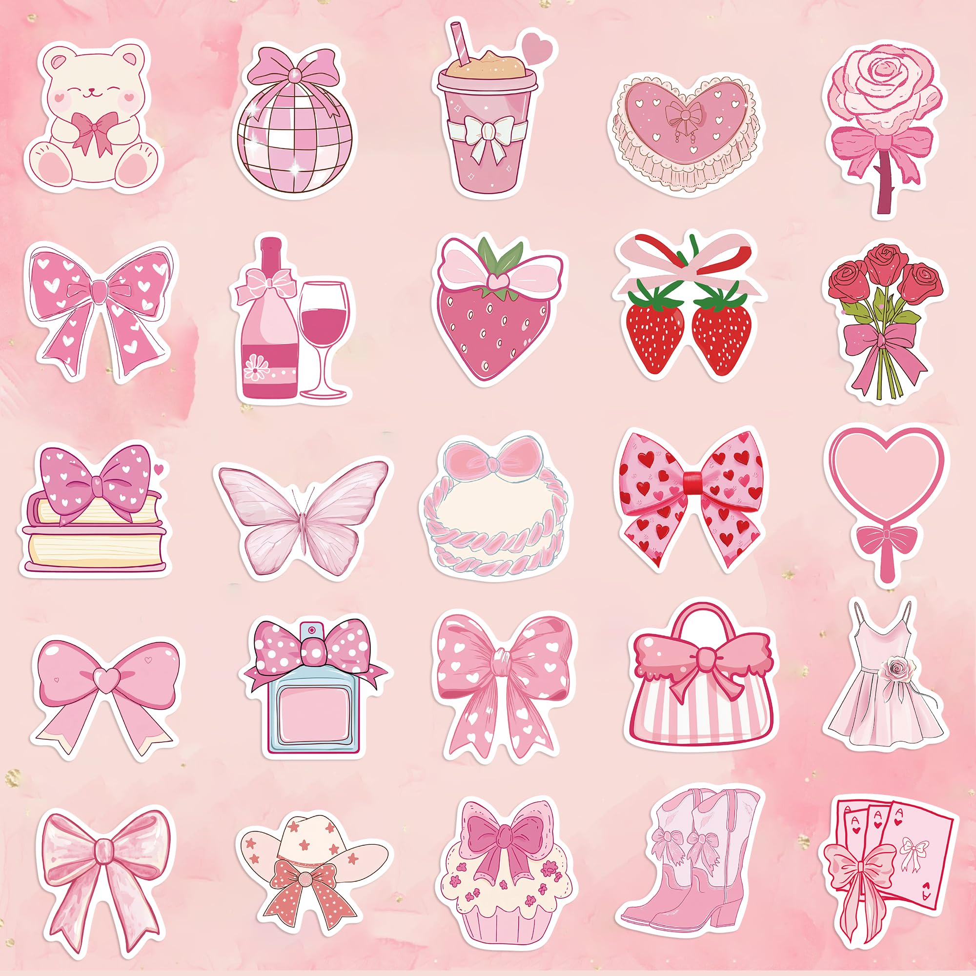 Letiezhi Coquette pink aesthetic pack showcasing multiple designs
