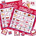 Letily Valentines Bingo cards feature 24 boards for large groups, ideal classroom activity