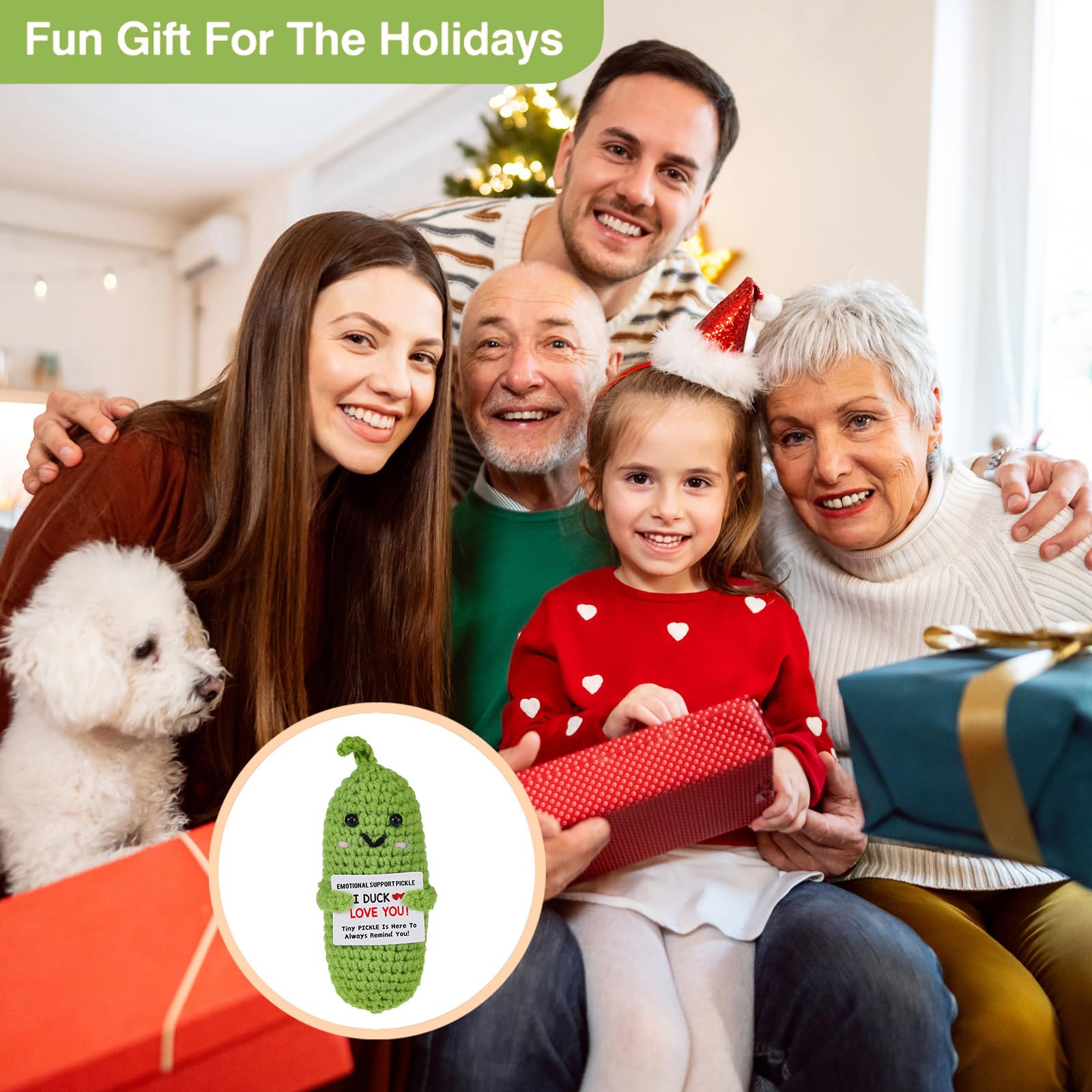 Letken Christmas stocking stuffer pickle presents a cheerful, bite-sized surprise.