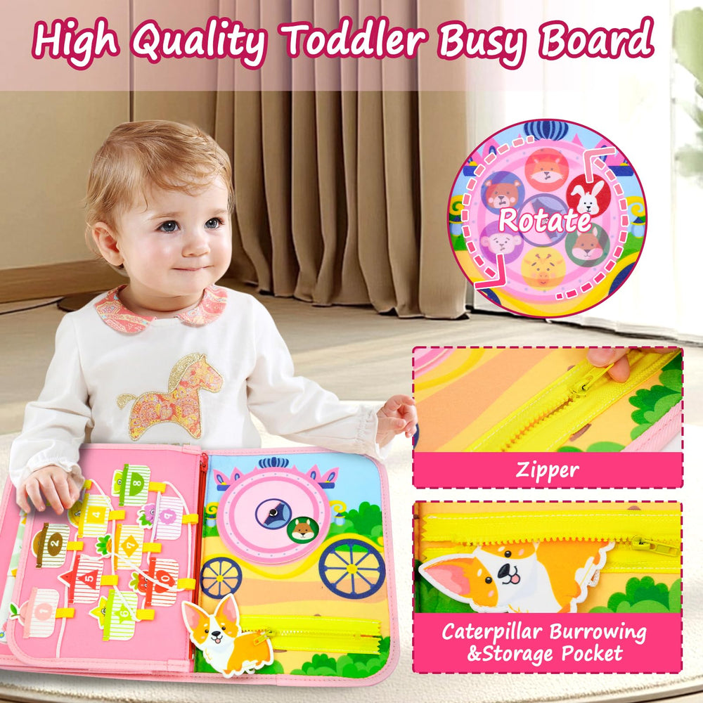 Letoya Busy Board Colors Shapes boosts recognition through matching.