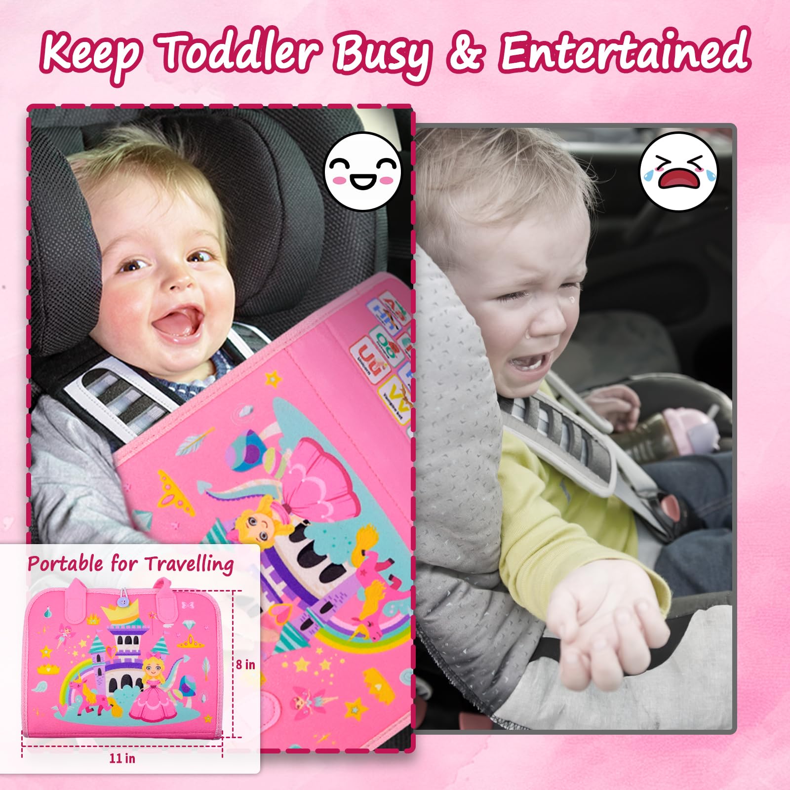Letoya Busy Board Travel Compact Design fits on the go.