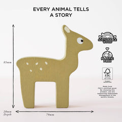 Le Toy Van hand-painted forest animals invite visual exploration and storytelling