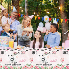 Letromp baby shower cow theme tablecloth supports quick post-party cleanup.