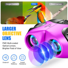 LET'S GO! binoculars shock-proof rubber coating protects against drops during play