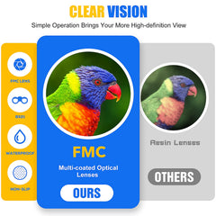 Let’s Go! binoculars crystal-clear FMC optics for bright, realistic views