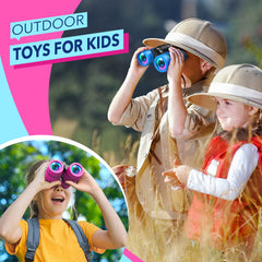 LET'S GO! binoculars with packing bag for camping trips
