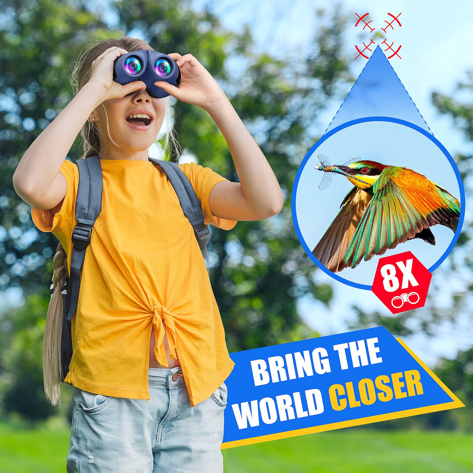 Let’s Go! binoculars shock-proof rubber armor guards against drops