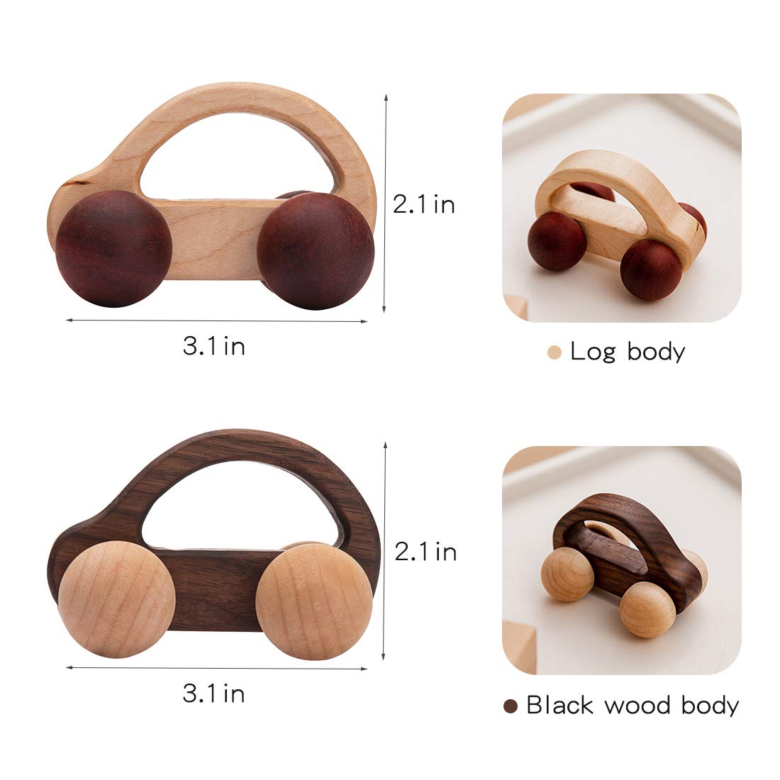 Let's Make smooth-sanded edges wooden toy offers safe handling for tiny hands.