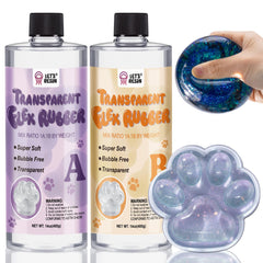 LETS RESIN transparent gel bottle pour for clean squishy crafting and smooth release.