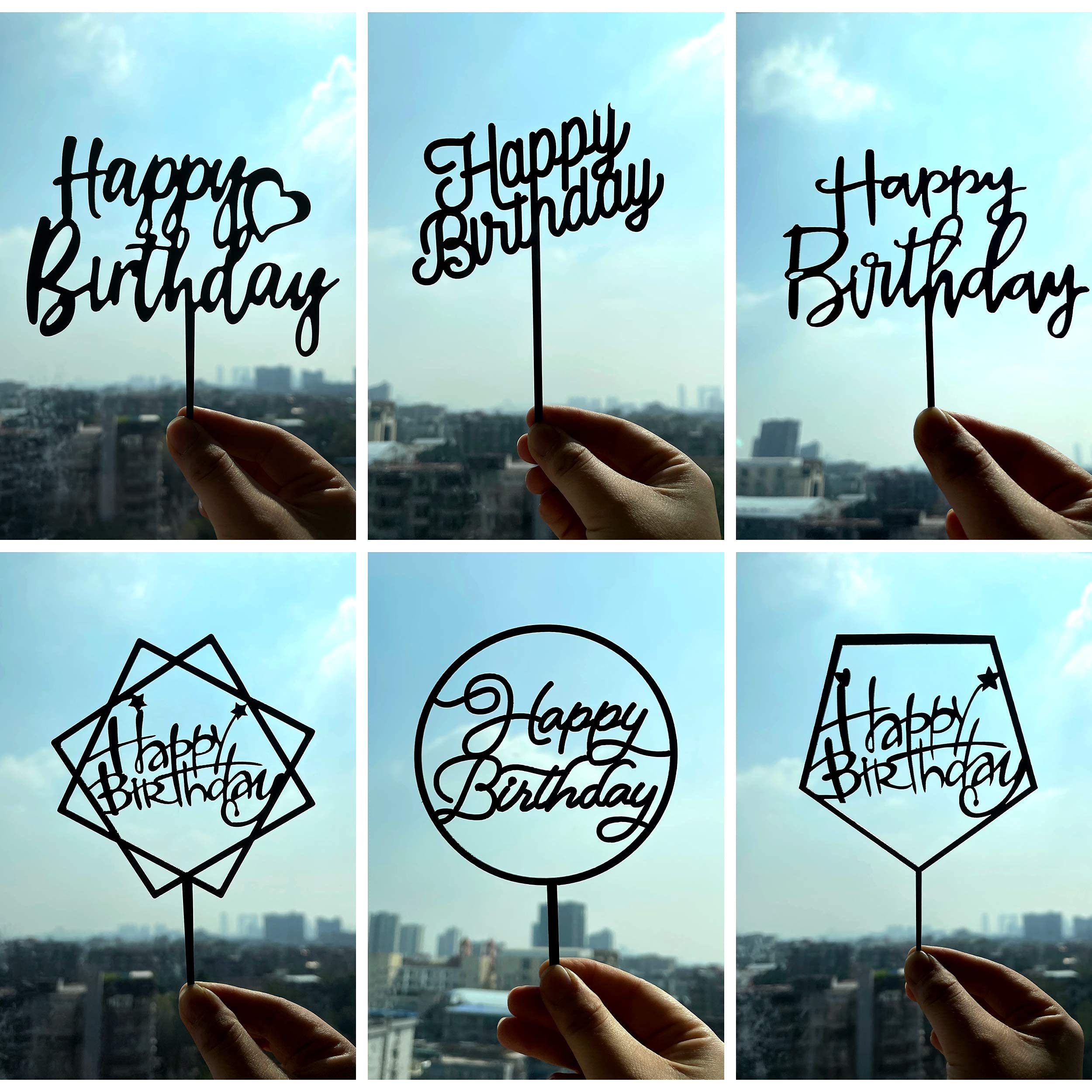LetsCake reusable acrylic toppers for upcoming celebrations.
