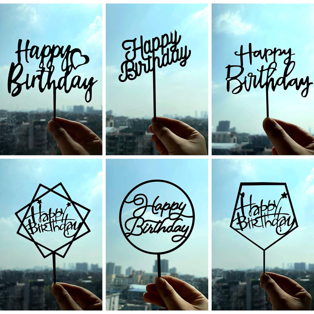 LetsCake reusable acrylic toppers for upcoming celebrations.