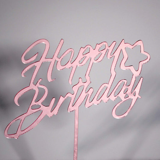 LetsCake double-sided mirror finish topper adds contrast without glitter.