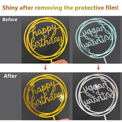 LetsCake six-pack gold topper durable acrylic for reusable celebrations