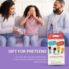 Letz Talk stocking stuffer for pre-teens invites meaningful conversations.