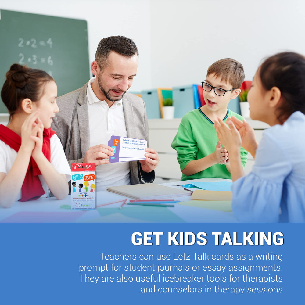 Letz Talk cards in classroom activities foster social interaction and confident communication