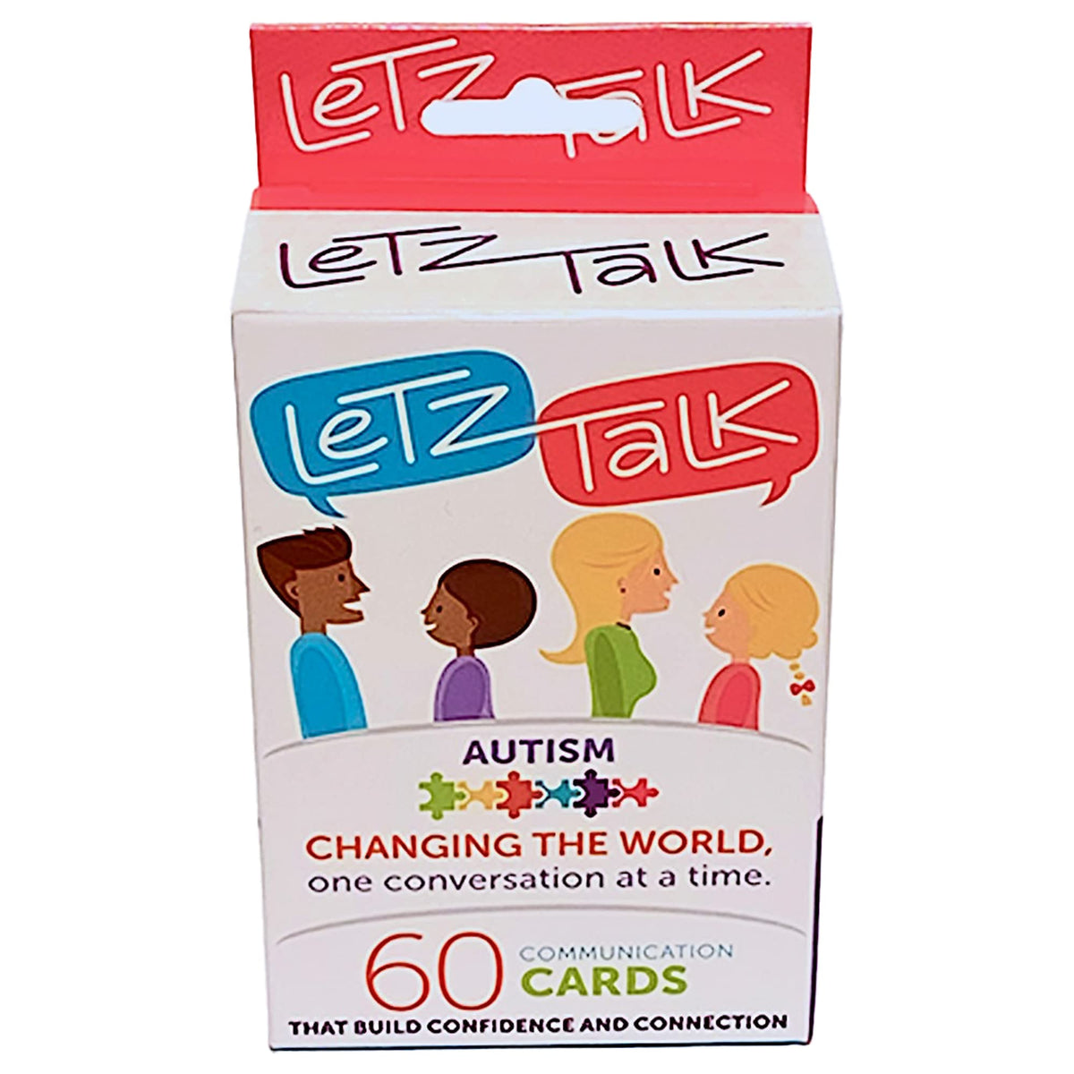 Letz Talk family conversation cards in a cozy living room encourage open dialogue