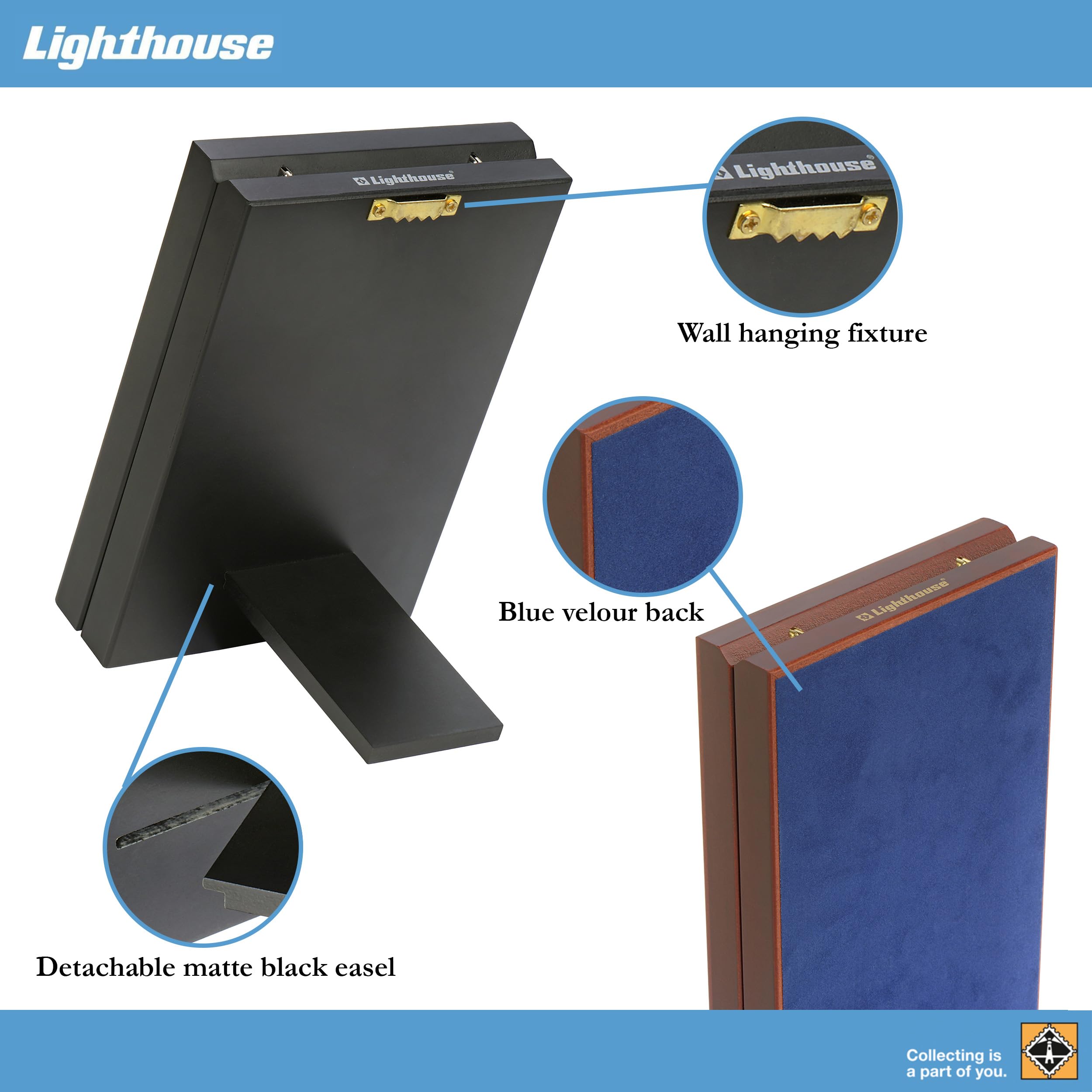 Leuchtturm Lighthouse case with gold hinges offers durable hardware.