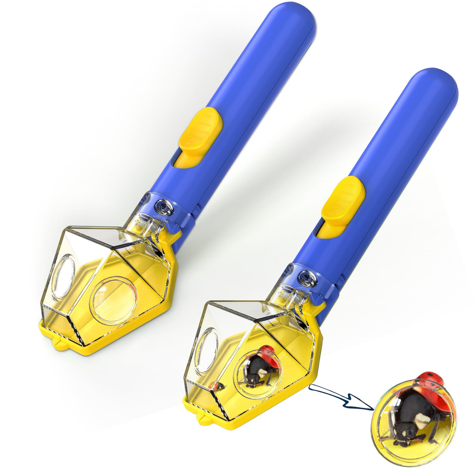 LEUOA bug catcher kids blue front view, compact trap for indoor and outdoor exploration.