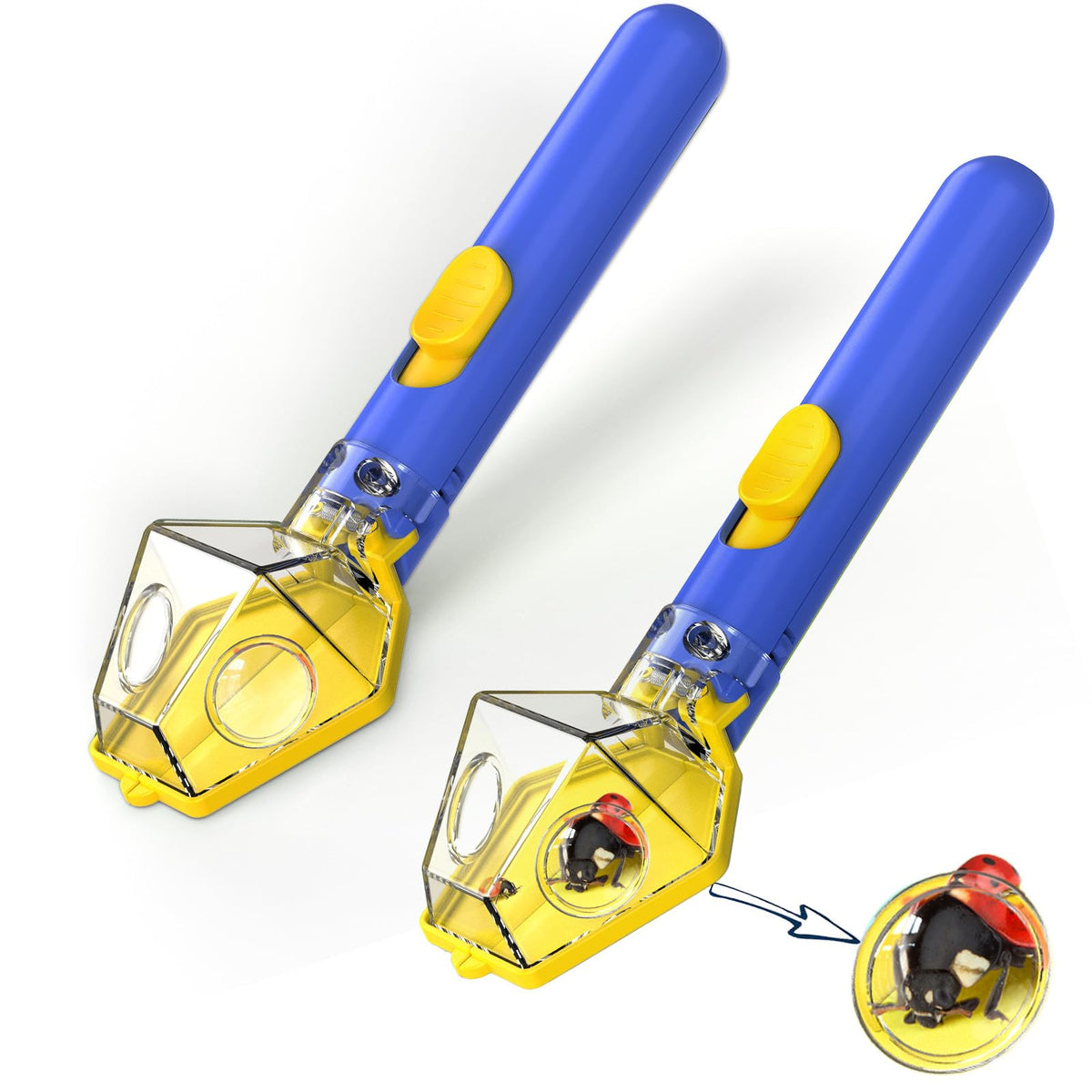 LEUOA bug catcher kids blue front view, compact trap for indoor and outdoor exploration.