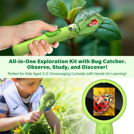 LEUOA bug catcher magnifier supports hands-on nature studies