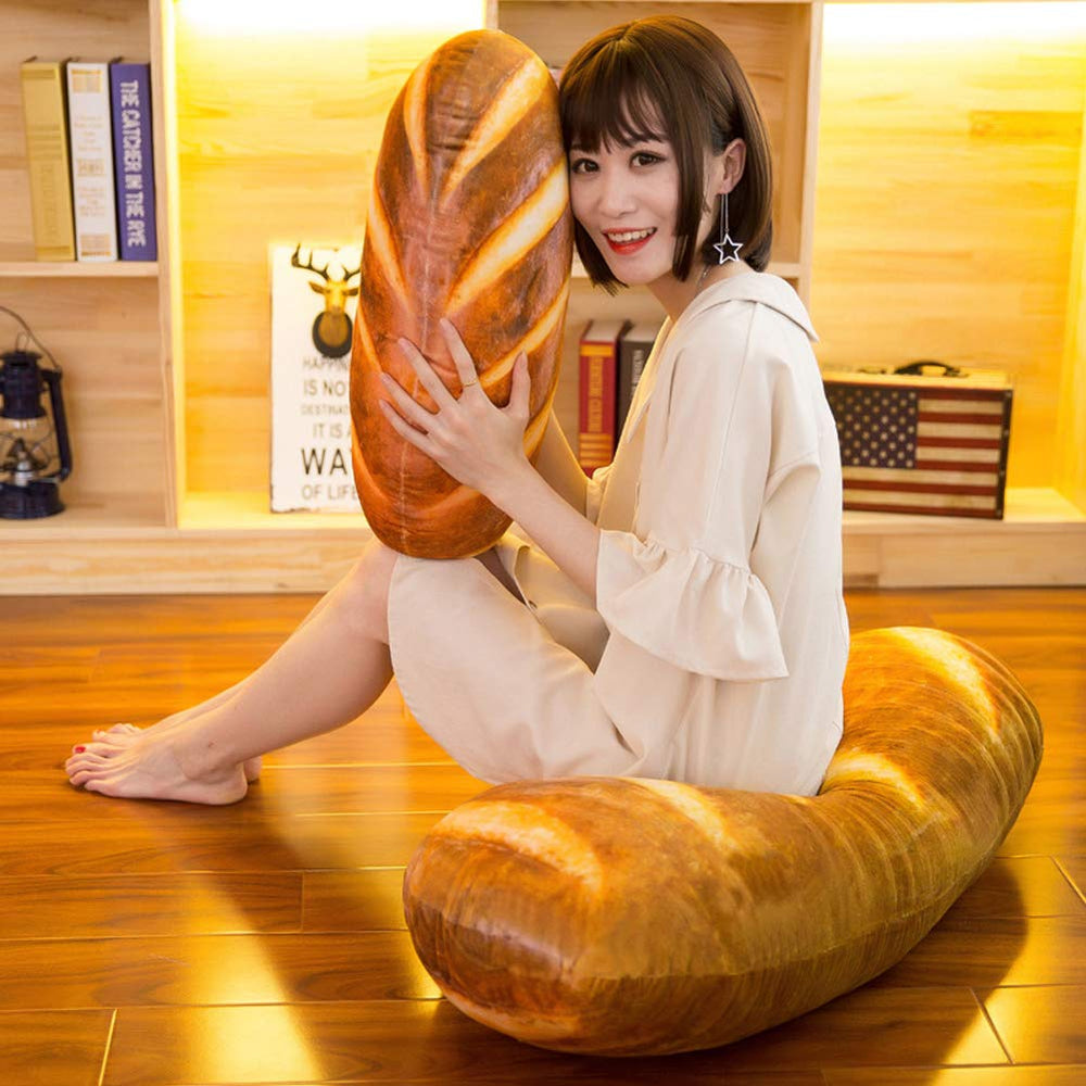 Levenkeness hug-worthy bread plush cushion ideal for lounging
