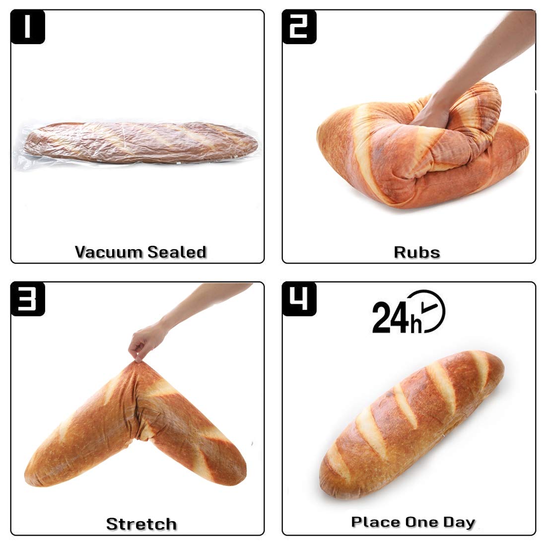 Levenkeness vacuum packed bread pillow ready to fluff