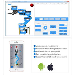 LewanSoul LeArm PC app control for easy programming.