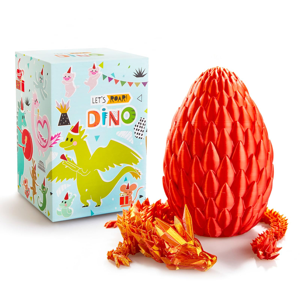 LEWELLRY dragon egg 5.5-inch detail highlights intricate sculpting for imaginative play.