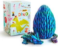 LEWELLRY dragon egg detail showing a 5.5-inch shell for dramatic unboxing.