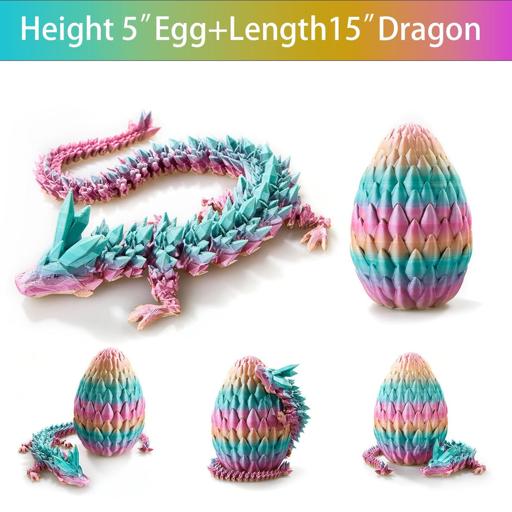LEWELLRY articulated crystal dragon poseable detail emphasizes flexible joints for play.