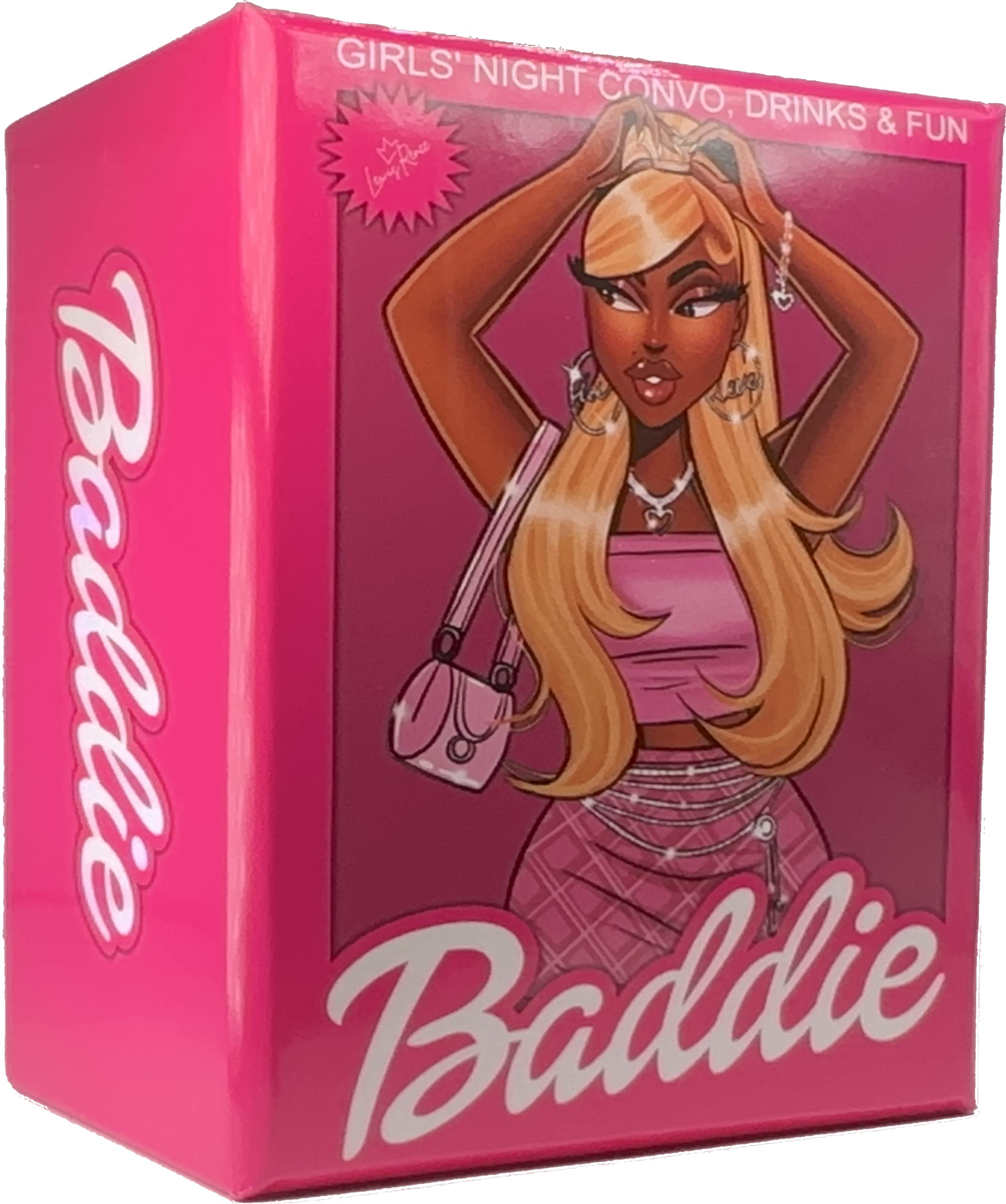 LewisRenee Baddie drinking cards pack for bachelorette parties and girls nights.