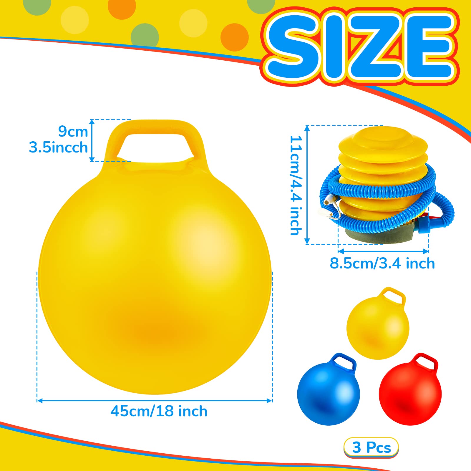 Lewtemi 18-inch inflatable hopper ball red for imaginative jumping and coordination.