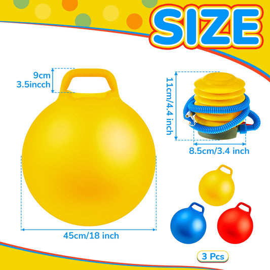 Lewtemi 18-inch inflatable hopper ball red for imaginative jumping and coordination.