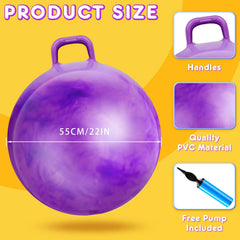 Lewtemi 29 inch blue gradient bouncing ball with handle enhances coordination