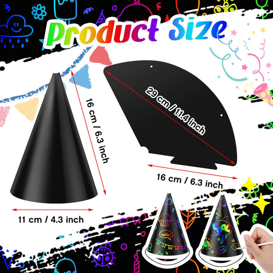 Lewtemi bamboo skewers shown with hats for color reveal activity