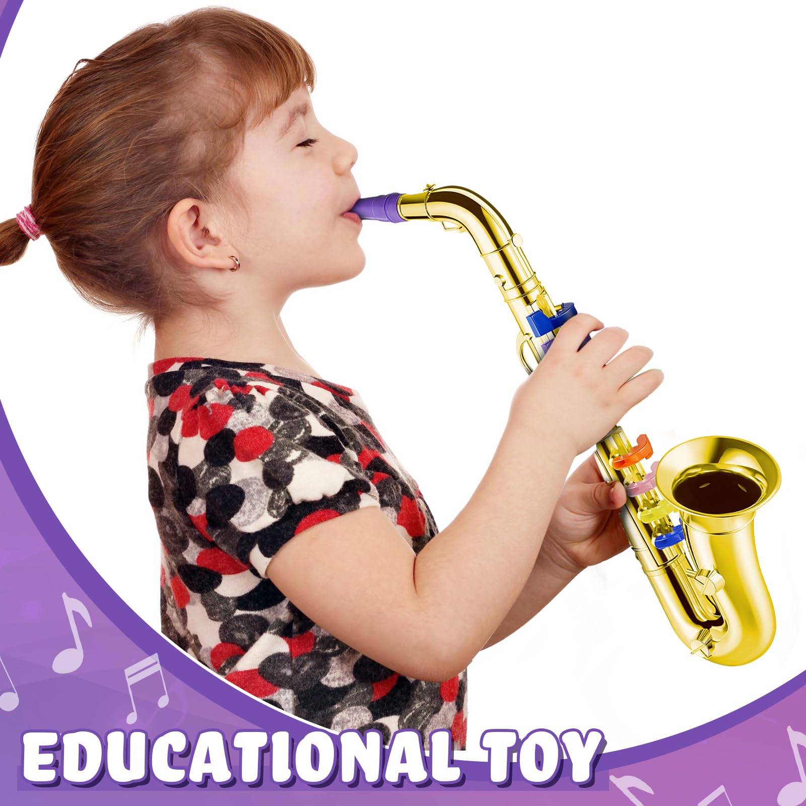 Lewtemi beginner-friendly saxophone with color-coded notes encourages practice.