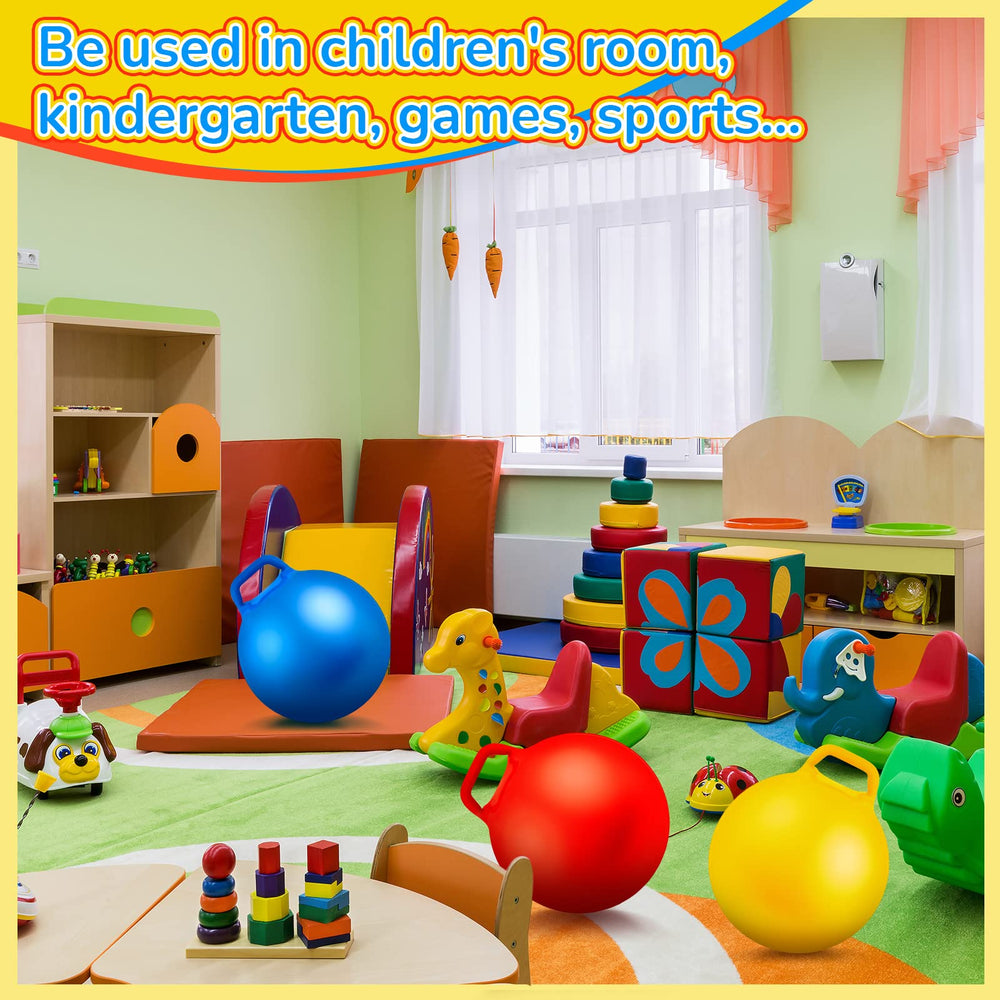 Lewtemi kids enjoying a party scene with the hopper ball for lively play.