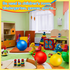 Lewtemi kids enjoying a party scene with the hopper ball for lively play.
