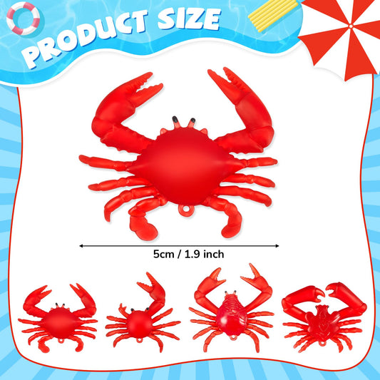 Lewtemi mini red crab figurine, lifelike color for classroom display
