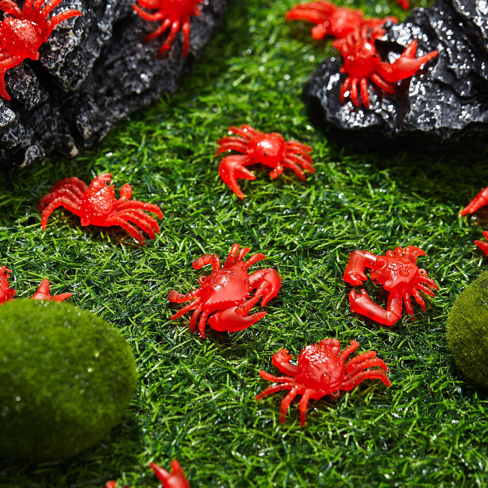 Lewtemi mini red crab figurine, vivid red detail enhances visual learning