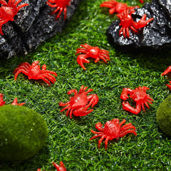 Lewtemi mini red crab figurine, vivid red detail enhances visual learning