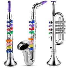 Lewtemi set of 3 child instruments shows a complete beginner-friendly ensemble