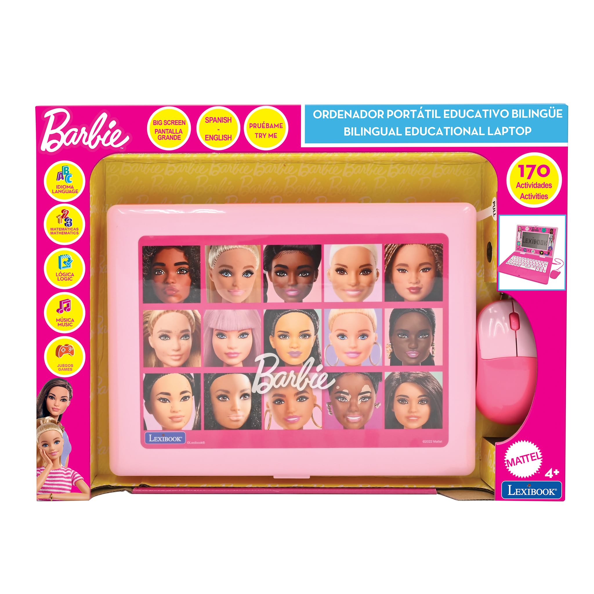 LEXiBOOK Barbie laptop musical activities promote early rhythm skills