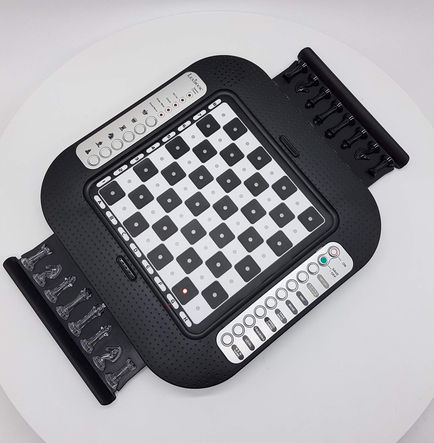 Lexibook Chessman FX drawer storage keeps pieces organized during play