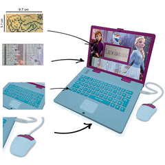 LEXiBOOK Frozen 2 screen shows animations to engage young learners.