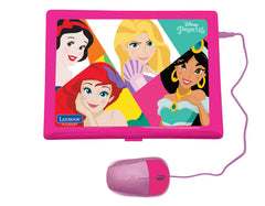 Lexibook Disney Princess laptop keyboard and mouse, ergonomic controls for comfortable, real-world typing practice.